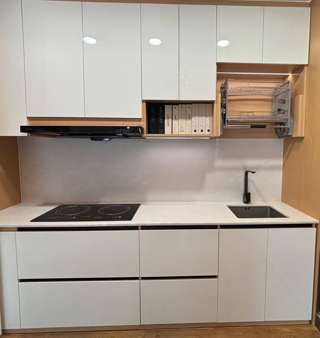 Kitchen renovation dish rack and cabinets Singapore